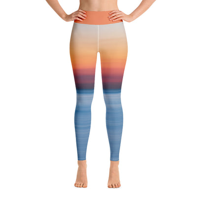 Activewear Athleisure Yoga Leggings similar to athleisure yoga leggings by Lululemon Athletica, Fabletics, Sweaty Betty, Under Armour, Nike and Adidas for yoga, fitness, Pilates, workouts in moisture-wicking fabric, high fashion prints and bright colors for hiking, camping, surfing, running, swimming, snorkeling, and other outdoor activities as well as lounging, meditation, stretching and relaxing, all for the city girl