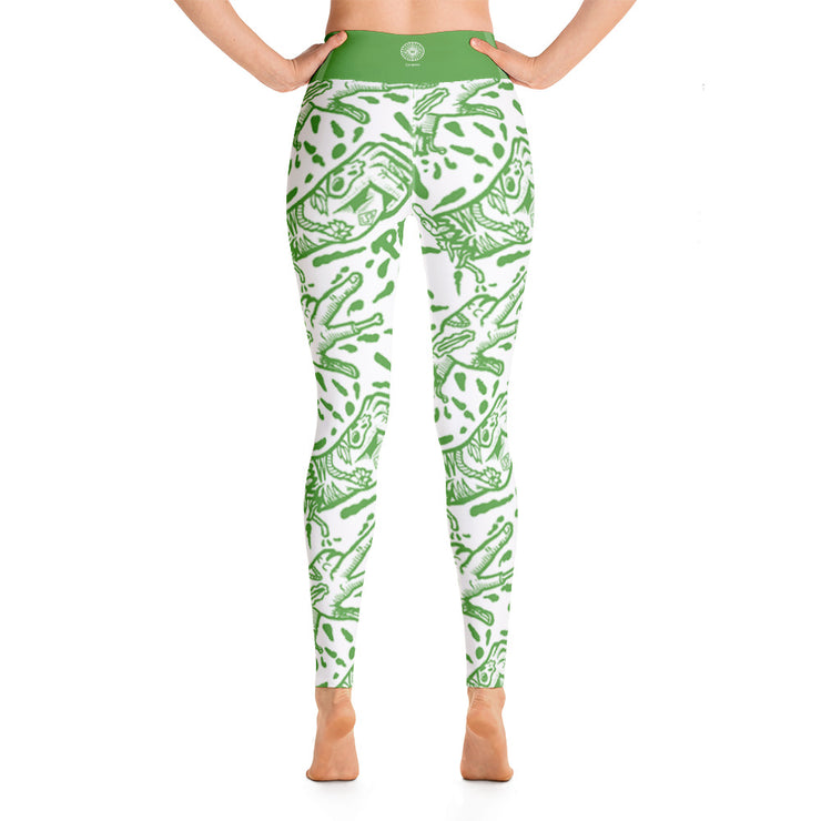 Activewear Athleisure Yoga Leggings similar to athleisure yoga leggings by Lululemon Athletica, Fabletics, Sweaty Betty, Under Armour, Nike, Nordstrom and Adidas for yoga, fitness, Pilates, workouts in moisture-wicking fabric, high fashion prints and bright colors for hiking, camping, surfing, running, swimming, snorkeling, and other outdoor activities as well as lounging, meditation, stretching and relaxing, all for the city girl