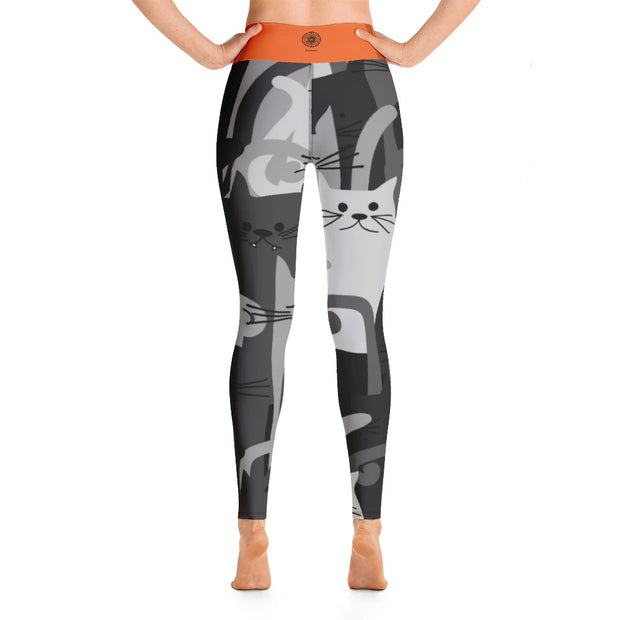Activewear Athleisure Yoga Leggings similar to athleisure yoga leggings by Lululemon Athletica, Fabletics, Sweaty Betty, Under Armour, Nike and Adidas for yoga, fitness, Pilates, workouts in moisture-wicking fabric, high fashion prints and bright colors for hiking, camping, surfing, running, swimming, snorkeling, and other outdoor activities as well as lounging, meditation, stretching and relaxing, all for the city girl
