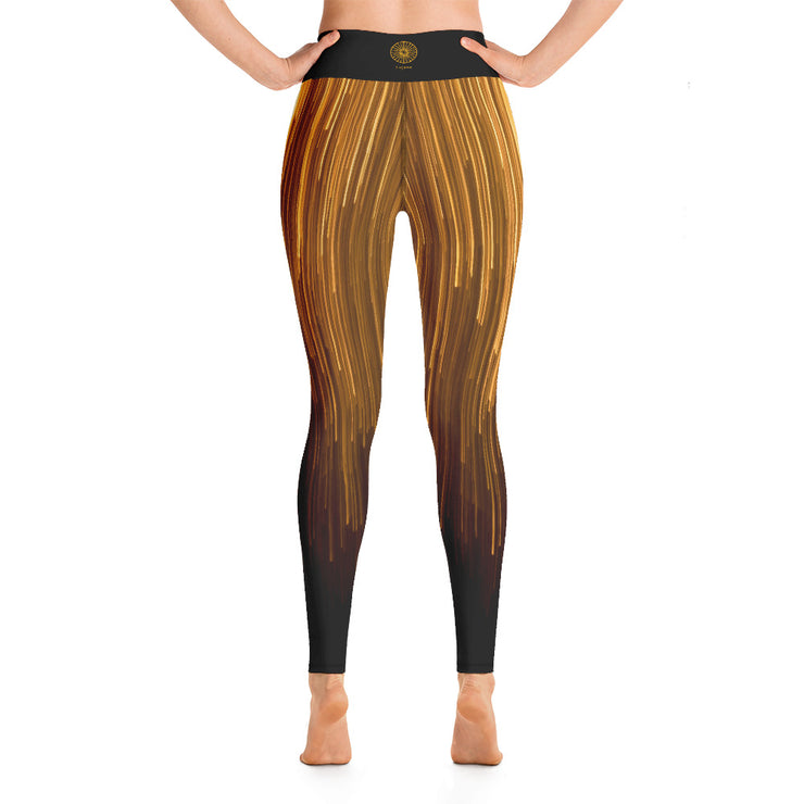 Gold Rain Yoga Leggings