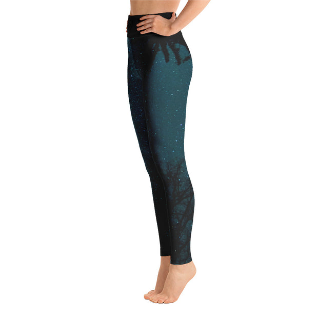 Activewear Athleisure Yoga Leggings similar to athleisure yoga leggings by Lululemon Athletica, Fabletics, Sweaty Betty, Under Armour, Nike and Adidas for yoga, fitness, Pilates, workouts in moisture-wicking fabric, high fashion prints and bright colors for hiking, camping, surfing, running, swimming, snorkeling, and other outdoor activities as well as lounging, meditation, stretching and relaxing, all for the city girl