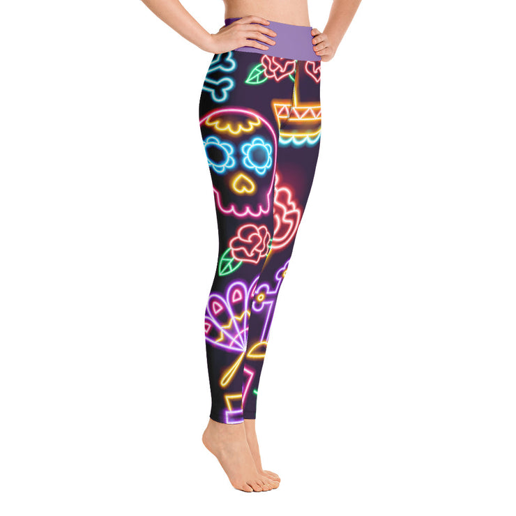 Activewear Athleisure Yoga Leggings similar to athleisure yoga leggings by Lululemon Athletica, Fabletics, Sweaty Betty, Under Armour, Nike, Nordstrom and Adidas for yoga, fitness, Pilates, workouts in moisture-wicking fabric, high fashion prints and bright colors for hiking, camping, surfing, running, swimming, snorkeling, and other outdoor activities as well as lounging, meditation, stretching and relaxing, all for the city girl