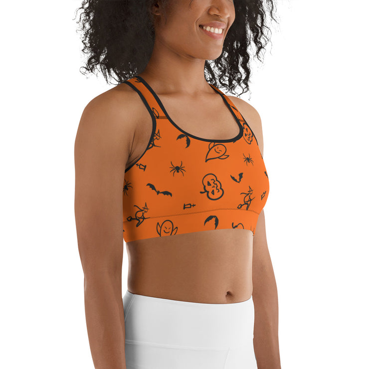 "Trick or Treat" Fitness Bra