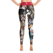 Activewear Athleisure Yoga Leggings similar to athleisure yoga leggings by Lululemon Athletica, Fabletics, Sweaty Betty, Under Armour, Nike, Nordstrom and Adidas for yoga, fitness, Pilates, workouts in moisture-wicking fabric, high fashion prints and bright colors for hiking, camping, surfing, running, swimming, snorkeling, and other outdoor activities as well as lounging, meditation, stretching and relaxing, all for the city girl