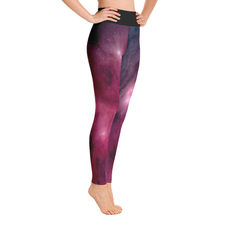 Pink Stars Yoga Leggings