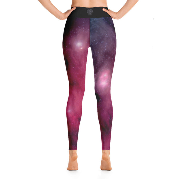 Pink Stars Yoga Leggings