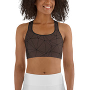 LSB GeoLine Unpadded Fitness Bra in Chicory Coffee