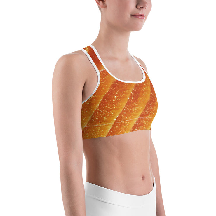 "Citrus Gold" Unpadded Fitness Bra