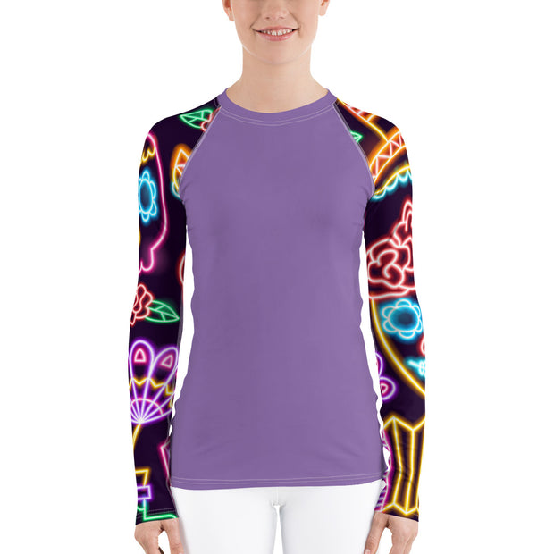 "Viva" Land & Sea Fitness Top in Lavender