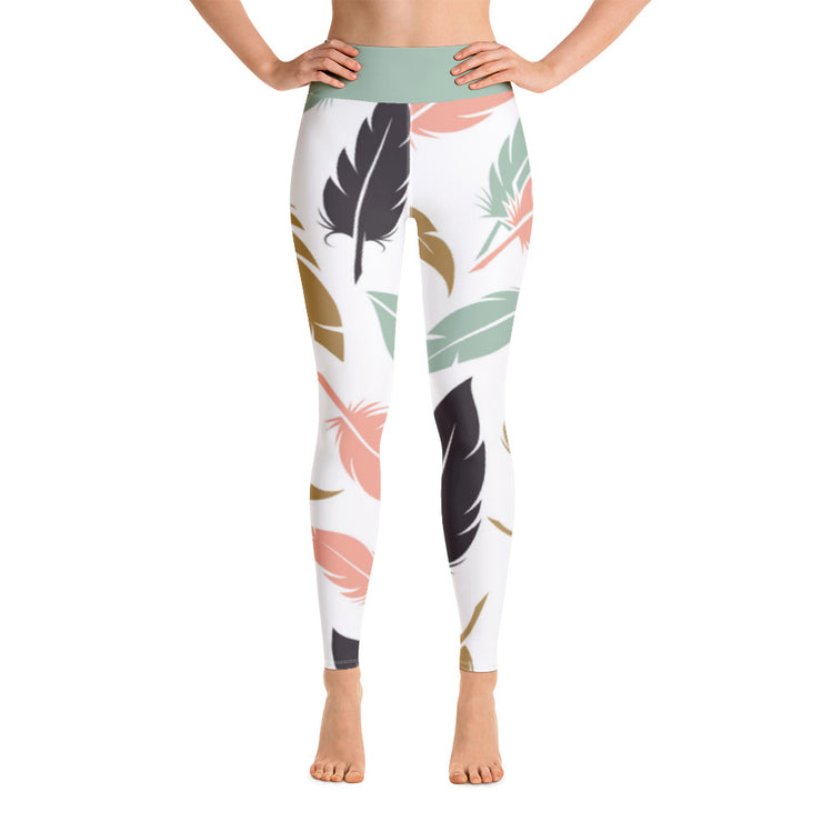 Flirty Feathers Yoga Leggings