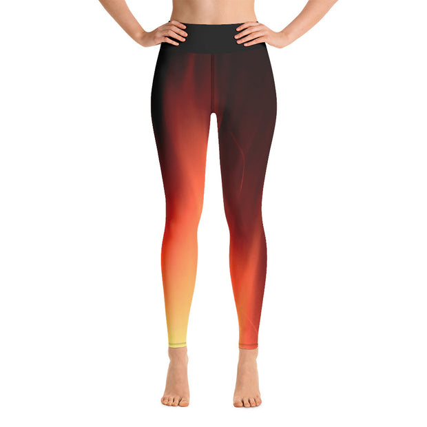 Activewear Athleisure Yoga Leggings similar to athleisure yoga leggings by Lululemon Athletica, Fabletics, Sweaty Betty, Under Armour, Nike and Adidas for yoga, fitness, Pilates, workouts in moisture-wicking fabric, high fashion prints and bright colors for hiking, camping, surfing, running, swimming, snorkeling, and other outdoor activities as well as lounging, meditation, stretching and relaxing, all for the city girl