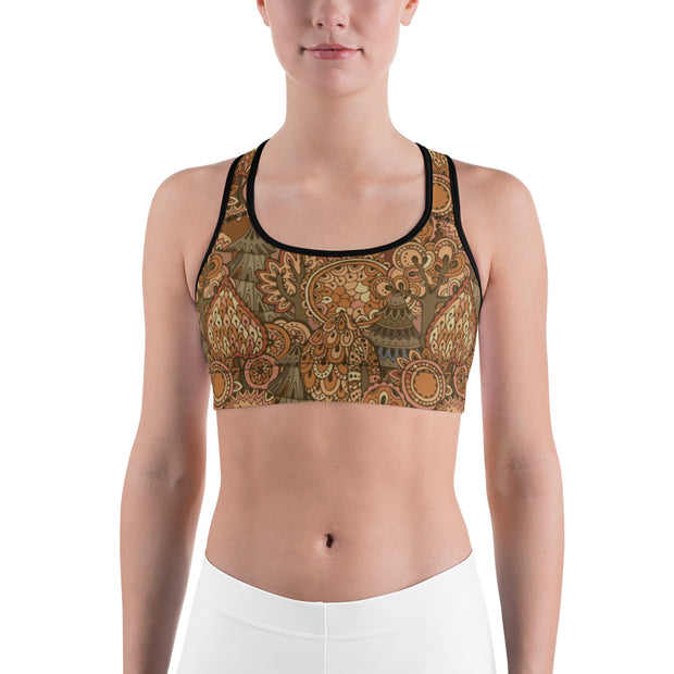"Campfire Storyteller" Unpadded Fitness Bra
