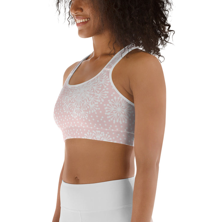 Pink Powder Puff Sports Bra