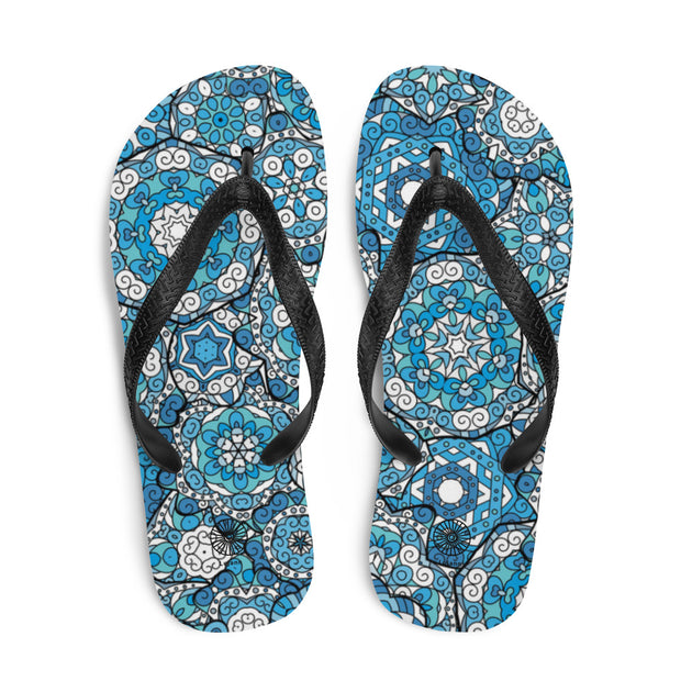 Pool Mosaic Flip-Flops