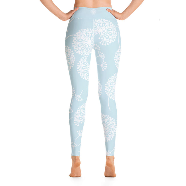 Powder Blue Puff Yoga Leggings