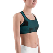 "Forest Night Sky" Unpadded Fitness Bra