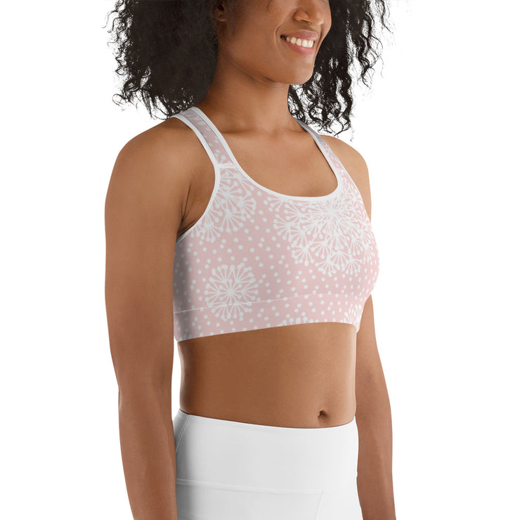 Pink Powder Puff Sports Bra