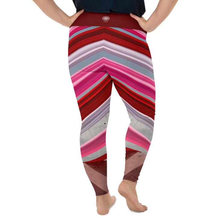Athleisure Plus Size Leggings with great prints and colorful patterns like Athleisure leggings by Lululemon Athletica, Fabletics, Sweaty Betty, Under Armour, Nike and Adidas 