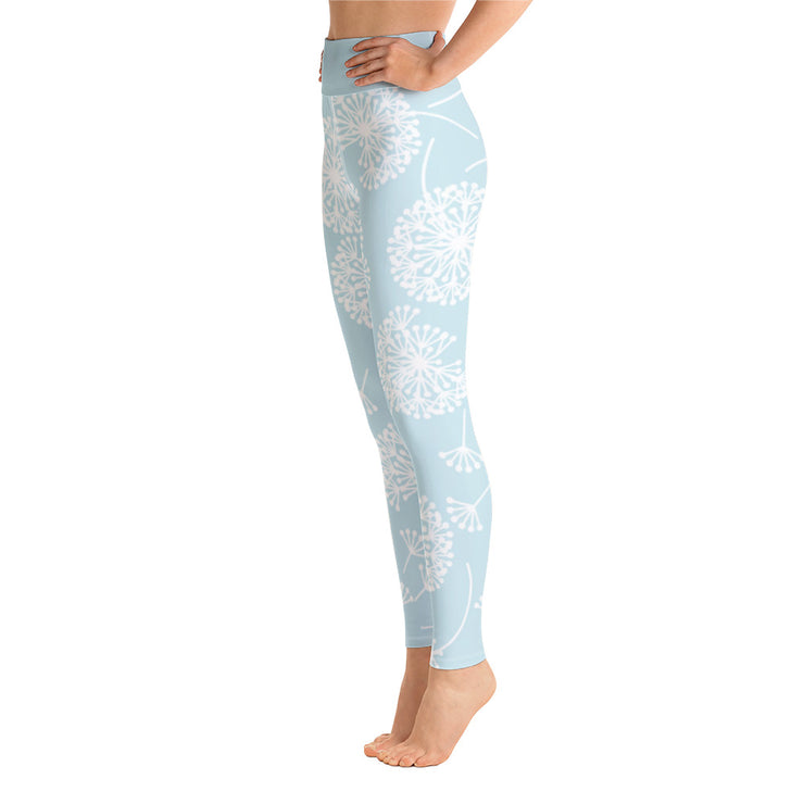 Powder Blue Puff Yoga Leggings
