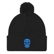 "Sugar Skull" Pom-Pom Knit Hat