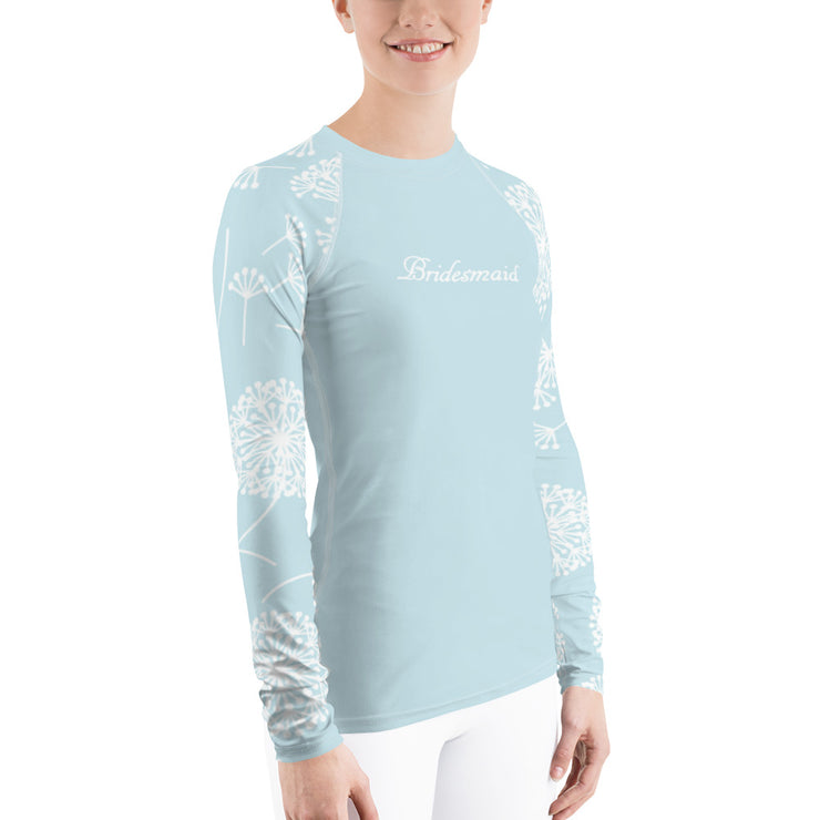 Powder Blue Puff Bridesmaid Fitness Top