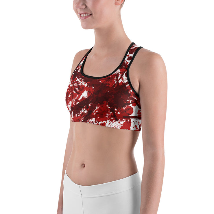 "Scarlet Stain" Fitness Bra