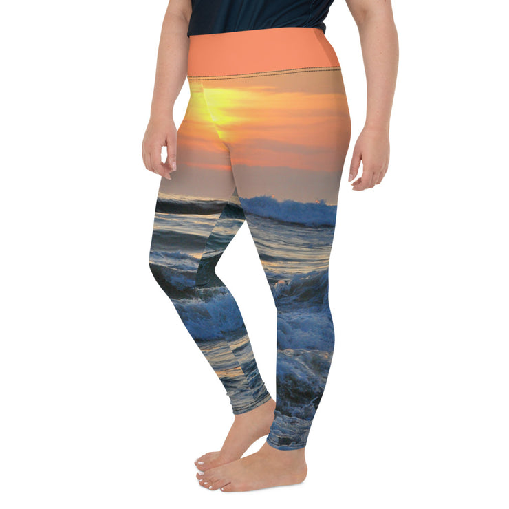 Athleisure Plus Size Leggings with great prints and colorful patterns like Athleisure leggings by Lululemon Athletica, Fabletics, Sweaty Betty, Under Armour, Nike and Adidas 