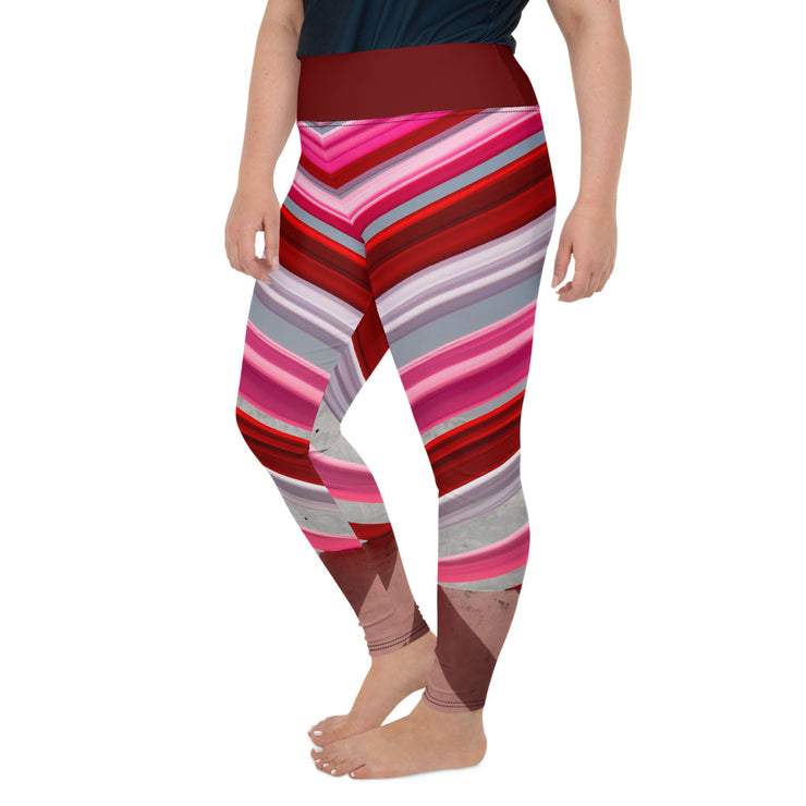 Athleisure Plus Size Leggings with great prints and colorful patterns like Athleisure leggings by Lululemon Athletica, Fabletics, Sweaty Betty, Under Armour, Nike and Adidas 