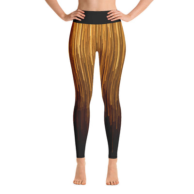 Gold Rain Yoga Leggings