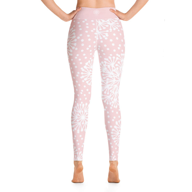 Pink Powder Puff Yoga Leggings