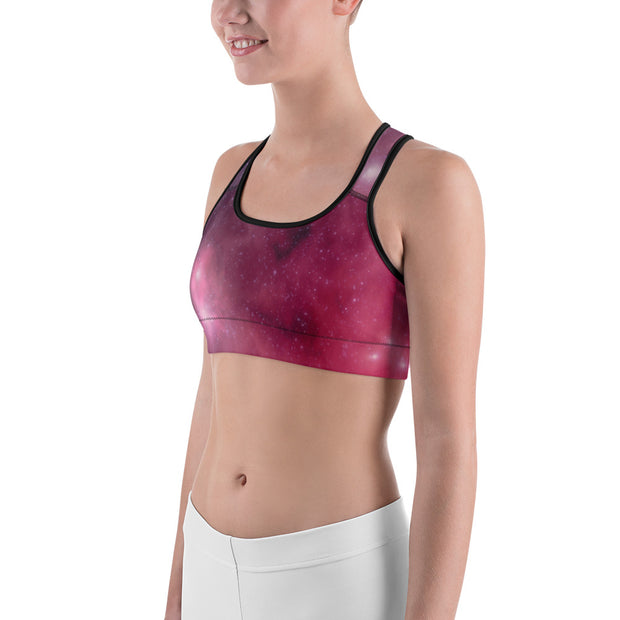 Pink Stars Sports Bra