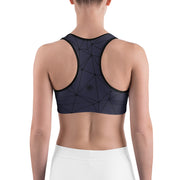 LSB GeoLine Unpadded Fitness Bra in Evening Blue