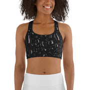 Jet Black Sports Bra