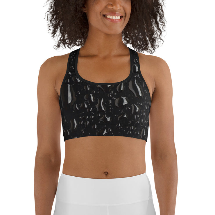 Jet Black Sports Bra
