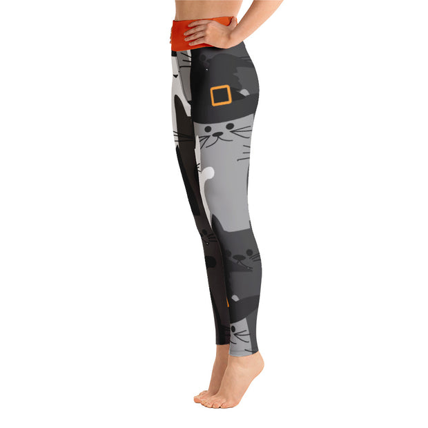Activewear Athleisure Yoga Leggings similar to athleisure yoga leggings by Lululemon Athletica, Fabletics, Sweaty Betty, Under Armour, Nike and Adidas for yoga, fitness, Pilates, workouts in moisture-wicking fabric, high fashion prints and bright colors for hiking, camping, surfing, running, swimming, snorkeling, and other outdoor activities as well as lounging, meditation, stretching and relaxing, all for the city girl