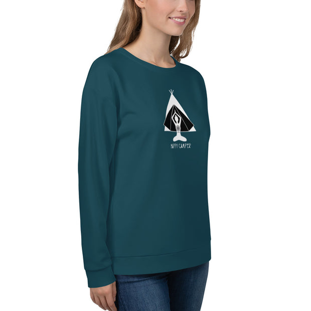 "Happy Camper" Pullover Fitness Sweatshirt