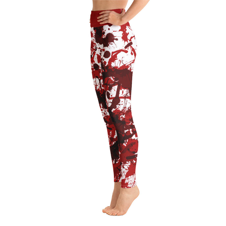 Activewear Athleisure Yoga Leggings similar to athleisure yoga leggings by Lululemon Athletica, Fabletics, Sweaty Betty, Under Armour, Nike, Nordstrom and Adidas for yoga, fitness, Pilates, workouts in moisture-wicking fabric, high fashion prints and bright colors for hiking, camping, surfing, running, swimming, snorkeling, and other outdoor activities as well as lounging, meditation, stretching and relaxing, all for the city girl