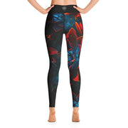 Activewear Athleisure Yoga Leggings similar to athleisure yoga leggings by Lululemon Athletica, Fabletics, Sweaty Betty, Under Armour, Nike and Adidas for yoga, fitness, Pilates, workouts in moisture-wicking fabric, high fashion prints and bright colors for hiking, camping, surfing, running, swimming, snorkeling, and other outdoor activities as well as lounging, meditation, stretching and relaxing, all for the city girl