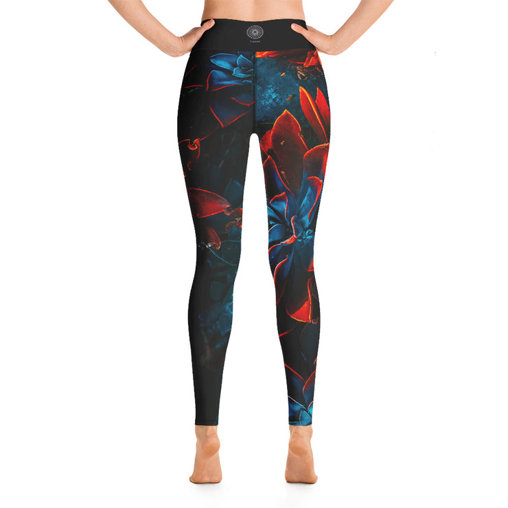 Activewear Athleisure Yoga Leggings similar to athleisure yoga leggings by Lululemon Athletica, Fabletics, Sweaty Betty, Under Armour, Nike and Adidas for yoga, fitness, Pilates, workouts in moisture-wicking fabric, high fashion prints and bright colors for hiking, camping, surfing, running, swimming, snorkeling, and other outdoor activities as well as lounging, meditation, stretching and relaxing, all for the city girl