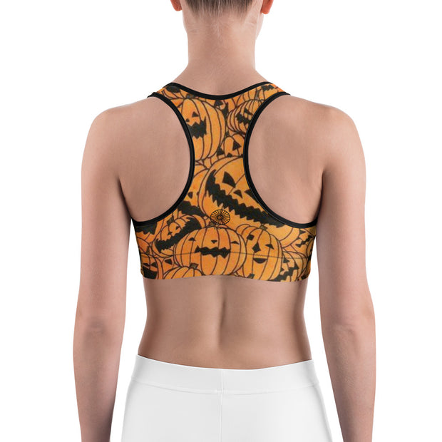 "Jack-O-Lantern Group Therapy" Fitness Bra