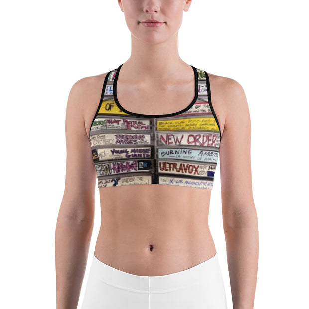 My Punk Wave Mix Tape Collection Sports Bra