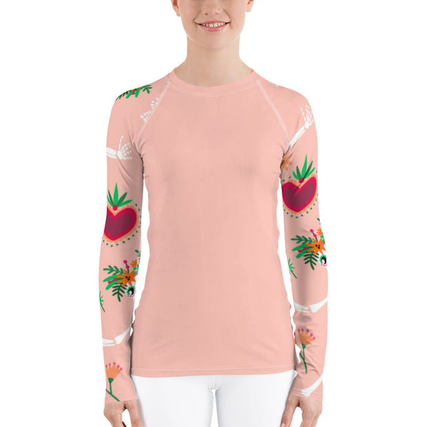 "Sensational Señorita" Land & Sea Fitness Top in Blush Pink