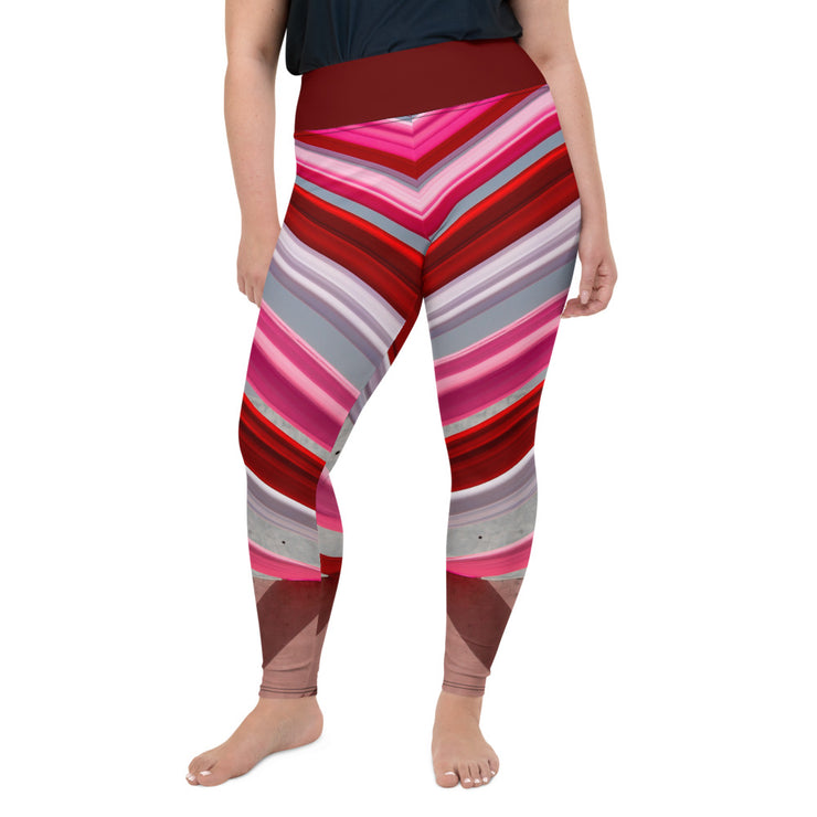 Athleisure Plus Size Leggings with great prints and colorful patterns like Athleisure leggings by Lululemon Athletica, Fabletics, Sweaty Betty, Under Armour, Nike and Adidas 