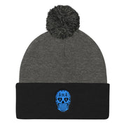 "Sugar Skull" Pom-Pom Knit Hat