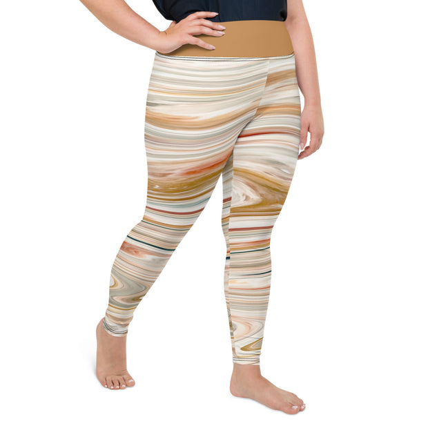 Athleisure Plus Size Leggings with great prints and colorful patterns like Athleisure leggings by Lululemon Athletica, Fabletics, Sweaty Betty, Under Armour, Nike and Adidas 