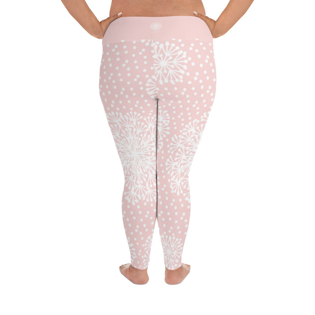 Pink Powder Puff Plus Size Leggings
