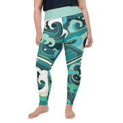 Athleisure Plus Size Leggings with great prints and colorful patterns like Athleisure leggings by Lululemon Athletica, Fabletics, Sweaty Betty, Under Armour, Nike and Adidas 