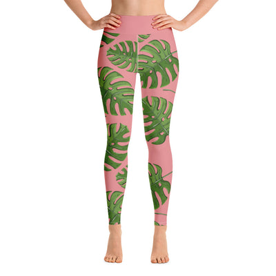Pink Palms Hotel Yoga Leggings
