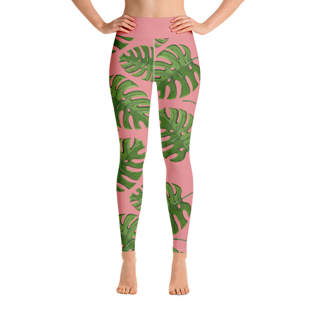 Pink Palms Hotel Yoga Leggings