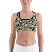"Skeleton Dance Party" Fitness Bra